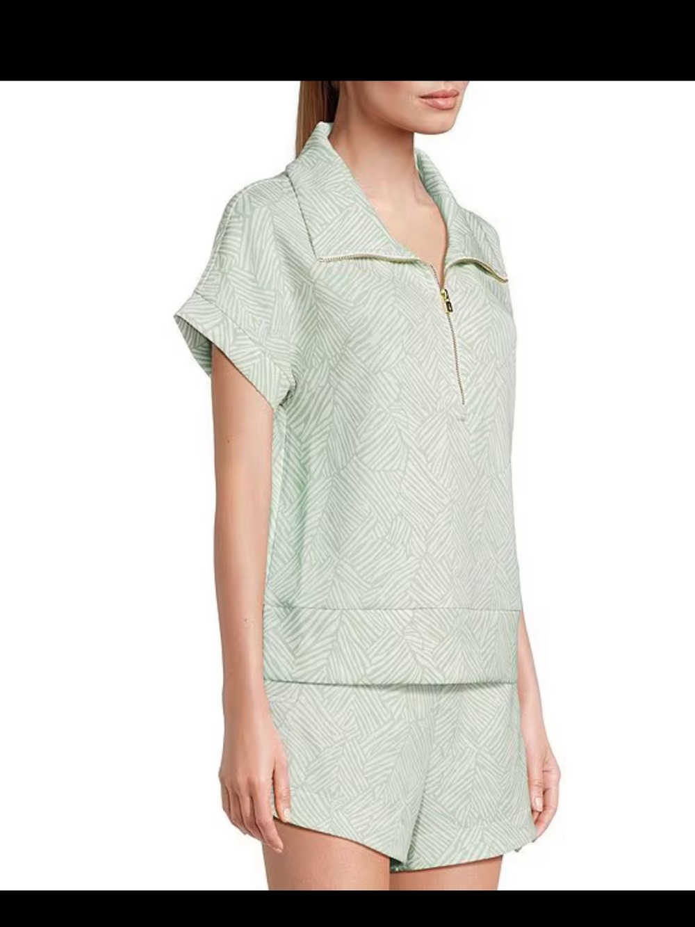 BNWT Tommy Bahama Palm Voyage Set- Porto Fronds Half-Zip Top and Shorts sz small - Picture 4 of 12